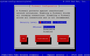 system-config-securitylevel-tui